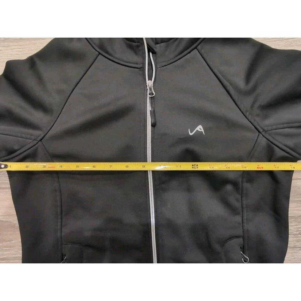 VERTICAL 9 YOUTH FULL ZIP JACKET SIZE LARGE 14  BLACK W/REFLECTIVE LOGO